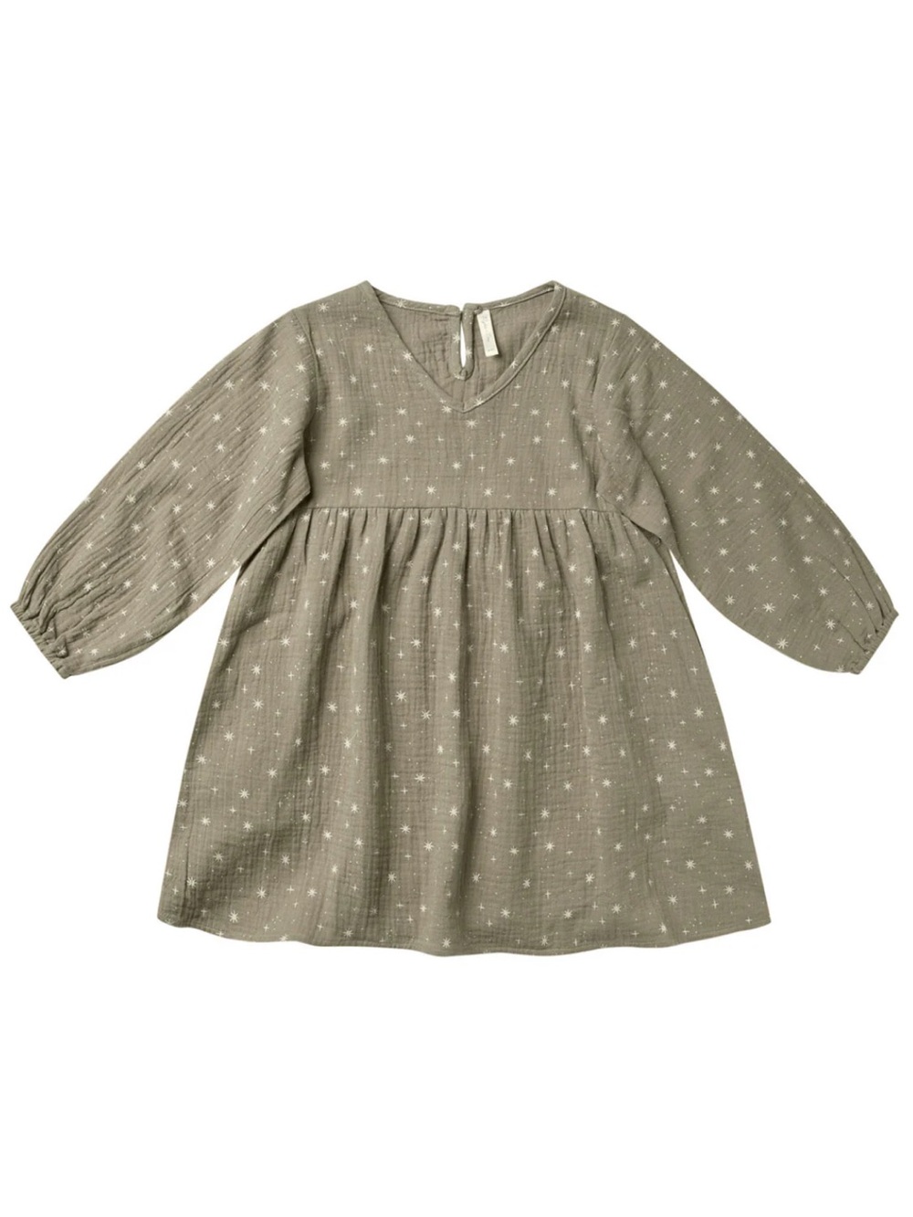 Rylee + Cru Green Star-Print babydoll Dress
